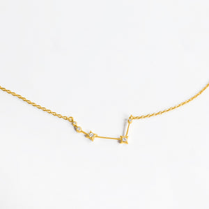 Zodiac Constellation Pendant (Aries) - Gold